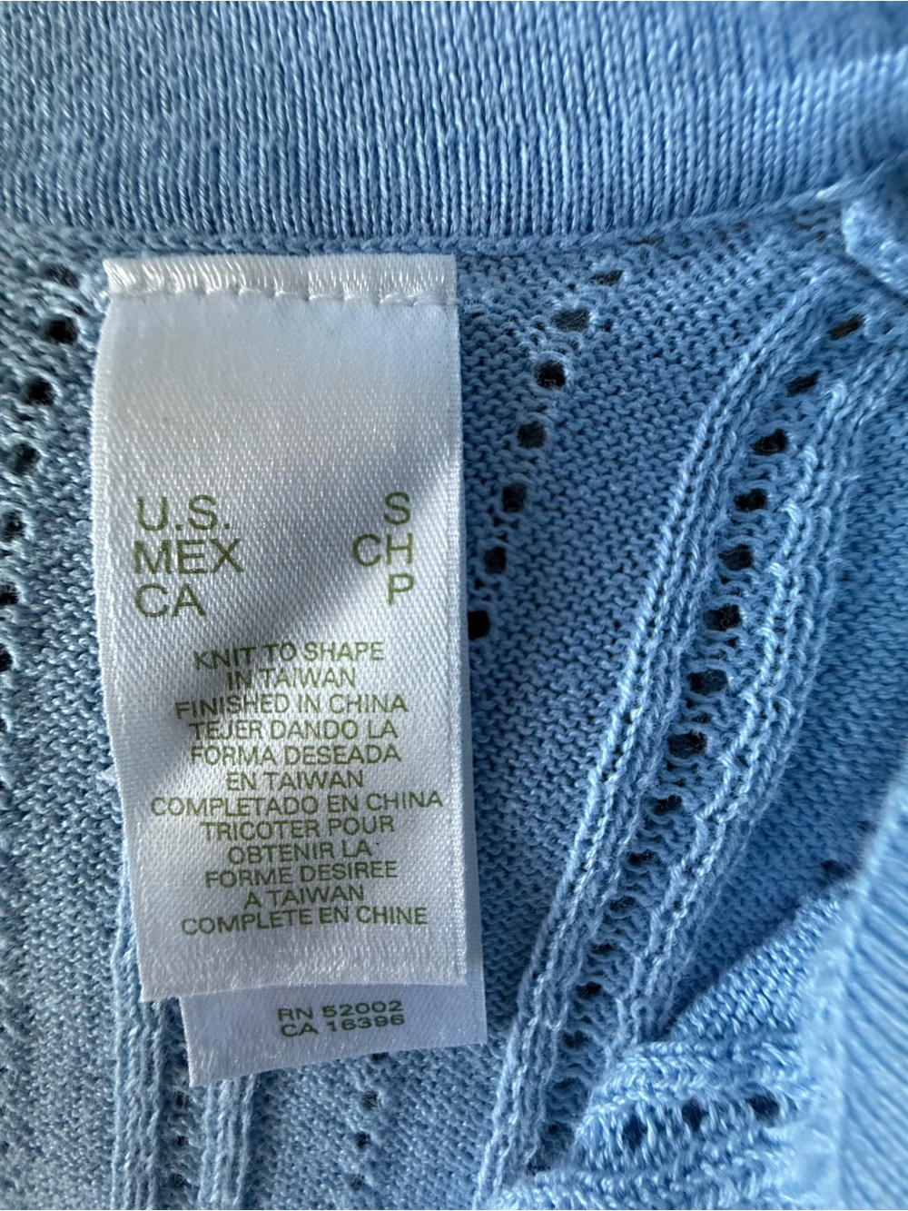 Lizgolf,Liz Claiborne Knit Pale Blue Short-Sleeve Knit Polo Sz S,94% Cotton - Picture 5 of 9
